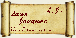 Lana Jovanac vizit kartica